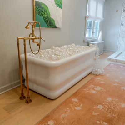 A decorated bathroom