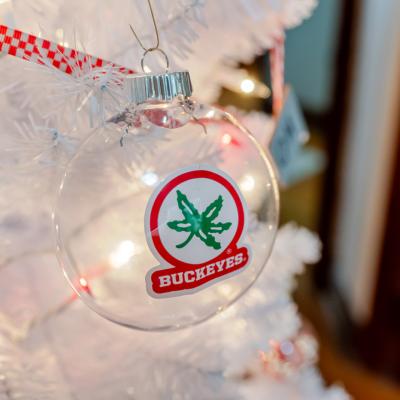 A buckeye ornament
